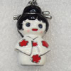 Zinc Alloy Enamel Pendants, Japan Girl, 18x35mm, Hole:2mm, Sold by PC