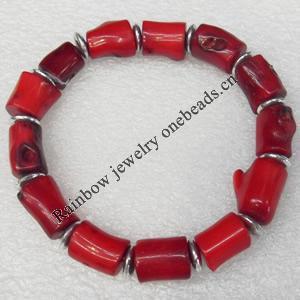 Coral Bracelet, width:12mm, Length Approx:6.3-inch, Sold by Strand