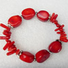 Coral Bracelet, width:15mm, Length Approx:6.3-inch, Sold by Strand