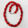 Coral Necklace, width:12mm, Length Approx:17.7-inch, Sold by Strand