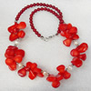 Coral Necklace, width:22mm, Length Approx:17.7-inch, Sold by Strand