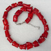 Coral Necklace, width:12mm, Length Approx:17.7-inch, Sold by Strand