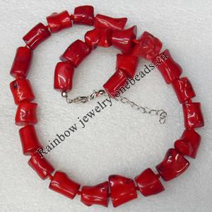 Coral Necklace, width:12mm, Length Approx:17.7-inch, Sold by Strand