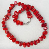 Coral Necklace, width:14mm, Length Approx:17.7-inch, Sold by Strand