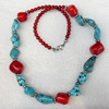 Coral Necklace, width:15mm, Length Approx:17.7-inch, Sold by Strand