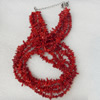Coral Necklace, width:7mm, Length Approx:17.7-inch, Sold by Strand