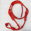 Coral Necklace, width:10mm, Length Approx:35.4-inch, Sold by Strand