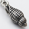 Zinc Alloy Charm/Pendants, Nickel-free & Lead-free, A Grade Animal 19x7mm Hole:2mm, Sold by PC