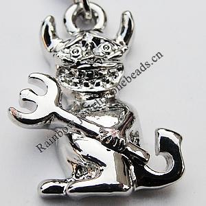 Zinc Alloy Charm/Pendants, Nickel-free & Lead-free, A Grade Animal 20x15mm Hole:2mm, Sold by PC