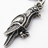 Zinc Alloy Charm/Pendants, Nickel-free & Lead-free, A Grade Animal 27x10mm Hole:2mm, Sold by PC