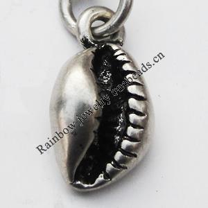 Zinc Alloy Charm/Pendants, Nickel-free & Lead-free, A Grade Animal 15x9mm Hole:2mm, Sold by PC