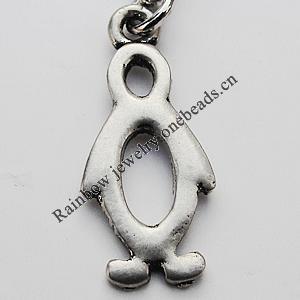 Zinc Alloy Charm/Pendants, Nickel-free & Lead-free, A Grade 23x10mm Hole:2mm, Sold by PC