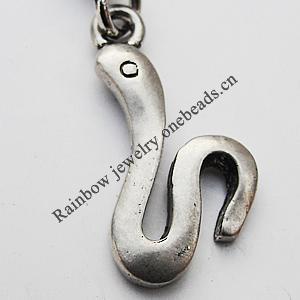 Zinc Alloy Charm/Pendants, Nickel-free & Lead-free, A Grade Animal 21x11mm Hole:2mm, Sold by PC