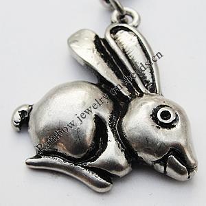 Zinc Alloy Charm/Pendants, Nickel-free & Lead-free, A Grade Animal 25x24mm Hole:2mm, Sold by PC