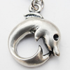 Zinc Alloy Charm/Pendants, Nickel-free & Lead-free, A Grade Animal 16x20mm Hole:2mm, Sold by PC