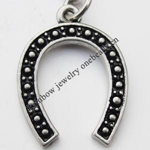 Zinc Alloy Charm/Pendants, Nickel-free & Lead-free, A Grade 17x24mm Hole:2mm, Sold by PC