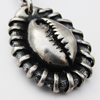 Zinc Alloy Charm/Pendants, Nickel-free & Lead-free, A Grade Animal 16x22mm Hole:2mm, Sold by PC