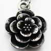 Zinc Alloy Charm/Pendants, Nickel-free & Lead-free, A Grade Flower 22x18mm Hole:2mm, Sold by PC