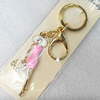 Zinc Alloy keyring Jewelry Chains, width:25mm, Length Approx:15cm, Sold by Dozen