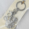 Zinc Alloy keyring Jewelry Chains, width:40mm, Length Approx:10cm, Sold by Dozen
