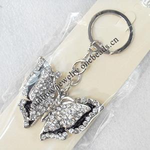 Zinc Alloy keyring Jewelry Chains, width:50mm, Length Approx:10cm, Sold by Dozen