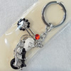 Zinc Alloy keyring Jewelry Chains, width:37mm, Length Approx:11cm, Sold by Dozen