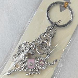 Zinc Alloy keyring Jewelry Chains, width:48mm, Length Approx:12cm, Sold by Dozen
