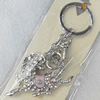 Zinc Alloy keyring Jewelry Chains, width:48mm, Length Approx:12cm, Sold by Dozen