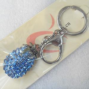 Zinc Alloy keyring Jewelry Chains, width:25mm, Length Approx:10cm, Sold by Dozen