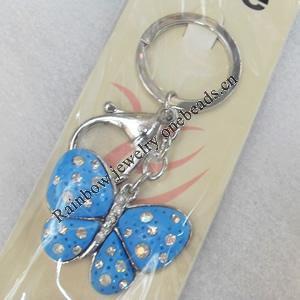 Zinc Alloy keyring Jewelry Chains, width:45mm, Length Approx:9cm, Sold by Dozen