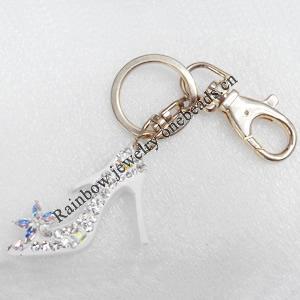 Zinc Alloy keyring Jewelry Chains, width:40mm, Length Approx:9cm, Sold by Dozen
