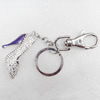 Zinc Alloy keyring Jewelry Chains, width:38mm, Length Approx:15cm, Sold by Dozen