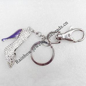 Zinc Alloy keyring Jewelry Chains, width:38mm, Length Approx:15cm, Sold by Dozen