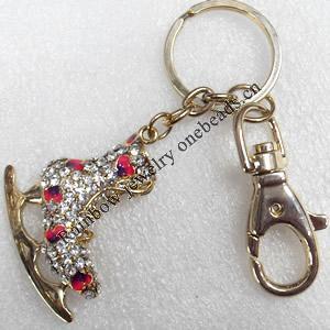 Zinc Alloy keyring Jewelry Chains, width:43mm, Length Approx:15cm, Sold by Dozen