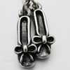 Zinc Alloy Charm/Pendants, Nickel-free & Lead-free, A Grade Shoes 19x7x5mm Hole:2mm, Sold by PC