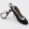 Zinc Alloy Enamel Pendants, Nickel-free & Lead-free, A Grade Shoes 22x6x7mm Hole:2mm, Sold by PC