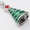 Zinc Alloy Enamel Pendants, Nickel-free & Lead-free, A Grade Tree 13x24mm Hole:2mm, Sold by PC