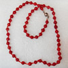 Coral Necklace, width:6mm, Length Approx:17.7-inch, Sold by Strand