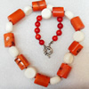 Coral Necklace, width:15mm, Length Approx:17.7-inch, Sold by Strand