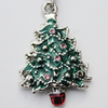 Zinc Alloy Enamel Charm/Pendant with Crystal, Nickel-free & Lead-free, A Grade Tree 32x20mm Hole:2mm, Sold by PC