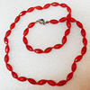 Coral Necklace, width:5mm, Length Approx:17.7-inch, Sold by Strand