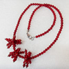 Coral Necklace, width:4mm, Length Approx:17.7-inch, Sold by Strand