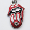 Zinc Alloy Enamel Charm/Pendant with Crystal, Nickel-free & Lead-free, A Grade 22x15mm Hole:2mm, Sold by PC