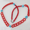 Coral Necklace, width:6mm, Length Approx:17.7-inch, Sold by Strand