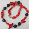 Coral Necklace, width:14mm, Length Approx:17.7-inch, Sold by Strand