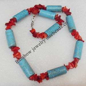 Coral Necklace, width:12mm, Length Approx:17.7-inch, Sold by Strand