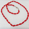 Coral Necklace, width:5mm, Length Approx:17.7-inch, Sold by Strand