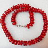 Coral Necklace, width:10mm, Length Approx:17.7-inch, Sold by Strand