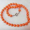 Coral Necklace, width:10mm, Length Approx:17.7-inch, Sold by Strand