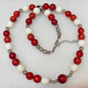 Coral Necklace, width:10mm, Length Approx:17.7-inch, Sold by Strand